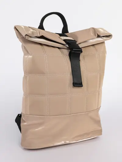 Рюкзак бежевого цвета с декоративной прострочкой